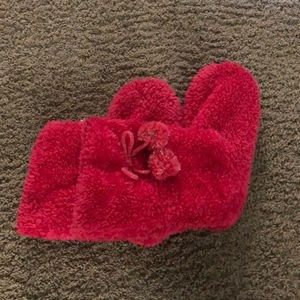 Fluffy pink slippers